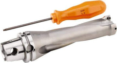 Kennametal - 81mm Max Drill Depth, 3xD, 1-1/16" Diam, Indexable Insert Drill - 2 Inserts, 1.5748" Shank Diam, KM40 Modular Connection Shank - Apex Tool & Supply