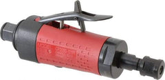 Chicago Pneumatic - 1/4" Collet, Straight Handle, Straight Air Die Grinder - 25,000 RPM, Rear Exhaust, 197 CFM, 0.4 hp, 6.21 bar, 1/4 NPT - Apex Tool & Supply