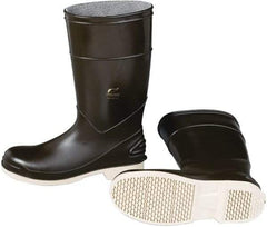 Dunlop Protective Footwear - Men's Size 6 Medium Width Plain Knee Boot - Brown, PVC Upper, 15" High, Chemical Resistant - Apex Tool & Supply