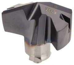 Iscar - Series ICM, 20.9mm Diam Grade IC908 140° Replaceable Drill Tip - Carbide, TiAlN Finish, 20 Seat Size - Apex Tool & Supply