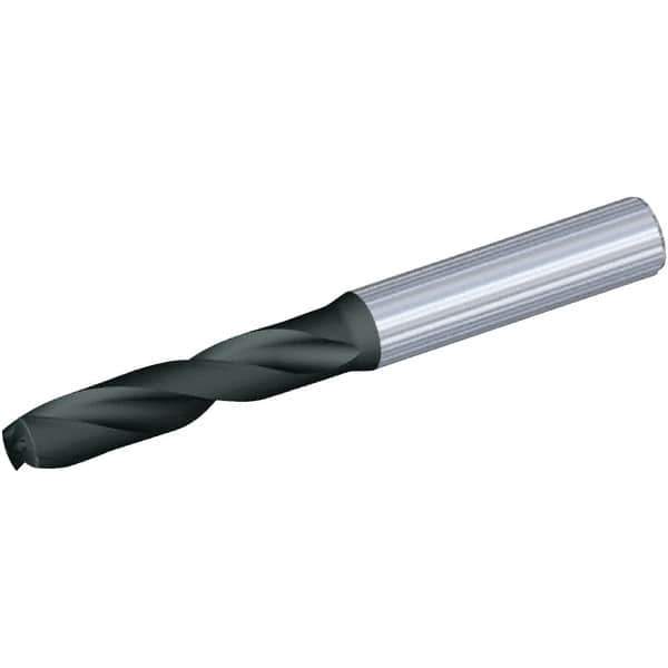 Kennametal - 29/64" 140° Solid Carbide Jobber Drill - Multilayer TiAlN Finish, Right Hand Cut, Spiral Flute, Straight Shank, 118mm OAL, Standard Point - Apex Tool & Supply