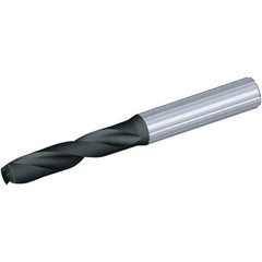 Kennametal - 29/64" 140° Solid Carbide Jobber Drill - Multilayer TiAlN Finish, Right Hand Cut, Spiral Flute, Straight Shank, 118mm OAL, Standard Point - Apex Tool & Supply