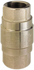 Strataflo - 3/8" Nickel Plated Brass Check Valve - Inline, FNPT x FNPT, 400 WOG - Apex Tool & Supply
