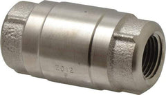 Strataflo - 1/2" Nickel Plated Brass Check Valve - Inline, FNPT x FNPT, 400 WOG - Apex Tool & Supply