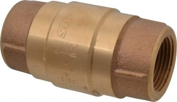 Strataflo - 1" Brass Check Valve - Inline, FNPT x FNPT, 200 WOG - Apex Tool & Supply