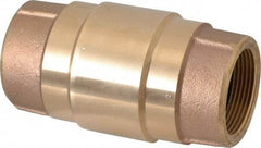 Strataflo - 1-1/2" Brass Check Valve - Inline, FNPT x FNPT, 200 WOG - Apex Tool & Supply