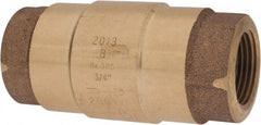 Strataflo - 3/4" Brass Check Valve - Inline, FNPT x FNPT, 200 WOG - Apex Tool & Supply
