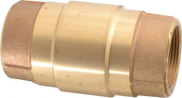 Strataflo - 1-1/2" Brass Check Valve - Inline, FNPT x FNPT, 200 WOG - Apex Tool & Supply