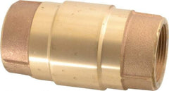 Strataflo - 1-1/2" Brass Check Valve - Inline, FNPT x FNPT, 200 WOG - Apex Tool & Supply