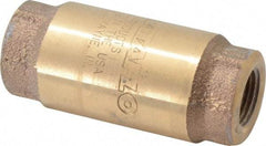 Strataflo - 3/8" Brass Check Valve - Inline, FNPT x FNPT, 400 WOG - Apex Tool & Supply