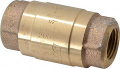 Strataflo - 1/2" Brass Check Valve - Inline, FNPT x FNPT, 400 WOG - Apex Tool & Supply