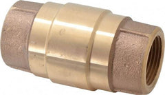 Strataflo - 1" Brass Check Valve - Inline, FNPT x FNPT, 400 WOG - Apex Tool & Supply