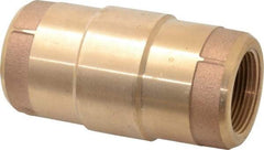 Strataflo - 1-1/4" Brass Check Valve - Inline, FNPT x FNPT, 400 WOG - Apex Tool & Supply