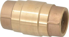 Strataflo - 1-1/2" Brass Check Valve - Inline, FNPT x FNPT, 400 WOG - Apex Tool & Supply