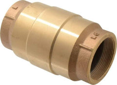 Strataflo - 2" Brass Check Valve - Inline, FNPT x FNPT, 400 WOG - Apex Tool & Supply