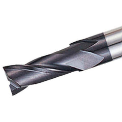 Iscar - 2.5mm, 8mm LOC, 6mm Shank Diam, 40mm OAL, 2 Flute, Solid Carbide Square End Mill - Single End, TiAlN Finish, Spiral Flute, 30° Helix, Right Hand Cut, Right Hand Flute - Apex Tool & Supply