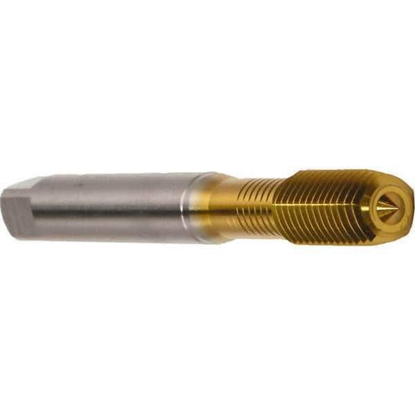 Emuge - M10x1.50 Metric 6HX Modified Bottoming Thread Forming Tap - Cobalt, TiN Finish, 100mm OAL, 22mm Thread Length, Right Hand Thread, Series Druck - Apex Tool & Supply