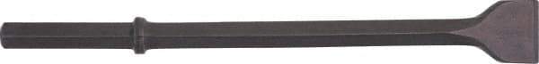 Ingersoll-Rand - 3" Head Width, 14" OAL, 1" Shank Diam, Scaling Chisel - Hex Drive, Hex Shank, Steel - Apex Tool & Supply