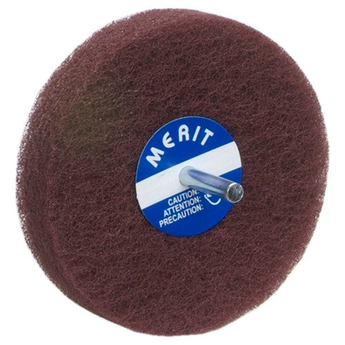 4″ × 1/2″ with 1/4″ Spindle Non-Woven Spindle - Mounted Disc Fine Grit Aluminum Oxide - Apex Tool & Supply