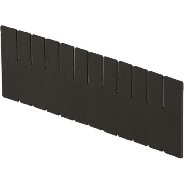 LEWISBins+ - 11-1/4" High, Black Bin Divider - Use with DC3120, Long Side Measures 11.3" Tall - Apex Tool & Supply