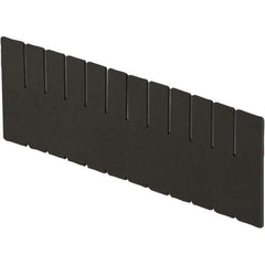 LEWISBins+ - 11-1/4" High, Black Bin Divider - Use with DC3120, Long Side Measures 11.3" Tall - Apex Tool & Supply