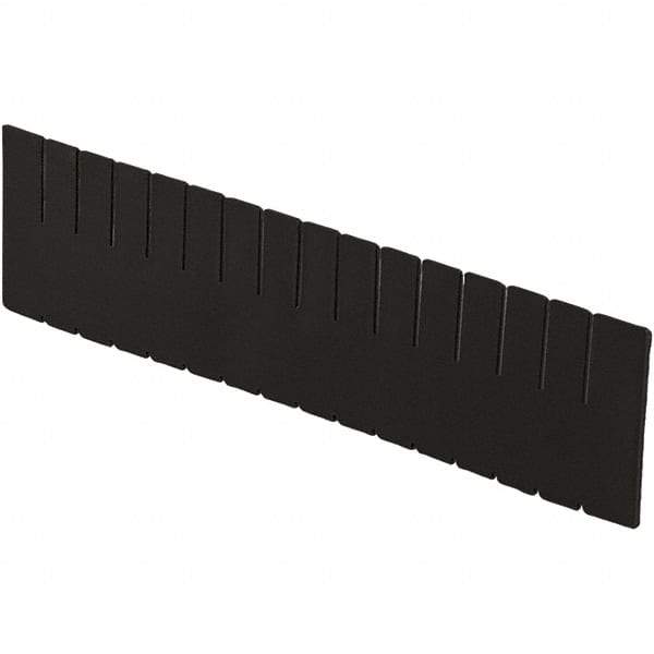 LEWISBins+ - 20-1/4" High, Black Bin Divider - Use with DC3120, Long Side Measures 11.3" Tall - Apex Tool & Supply