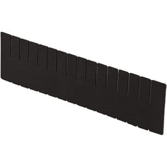 LEWISBins+ - 20-1/4" High, Black Bin Divider - Use with DC3120, Long Side Measures 11.3" Tall - Apex Tool & Supply