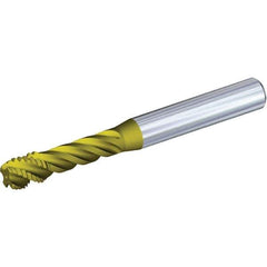 Kennametal - 1/4-28 UNF 3 Flute 3BX Modified Bottoming Spiral Flute Tap - Solid Carbide, TiAlN Finish, 70mm OAL, Right Hand Flute, Right Hand Thread, Series T331 - Apex Tool & Supply
