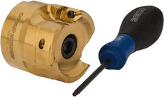 Seco - 2" Cut Diam, 0.295" Max Depth, 3/4" Arbor Hole, 3 Inserts, XPKX12 Insert Style, Indexable Copy Face Mill - R220.97-12 Cutter Style, 30,000 Max RPM, 1.77" High, Through Coolant, Series R220 - Apex Tool & Supply