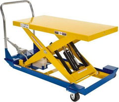 Vestil - 1,500 Lb Capacity Manual Scissor Lift - 9" to 42-1/2" Lift Height, 48" Platform Length x 24" Platform Width - Apex Tool & Supply