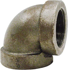 Made in USA - Size 3/4", Class 125, Cast Iron Black Pipe 90° Elbow - 175 psi, FPT End Connection - Apex Tool & Supply