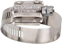 IDEAL TRIDON - SAE Size 612, 5-1/4 to 6-1/8" Diam, Stainless Steel High Torque Worm Drive Clamp - 5/8" Wide, Material Grade 304, Series 60 - Apex Tool & Supply