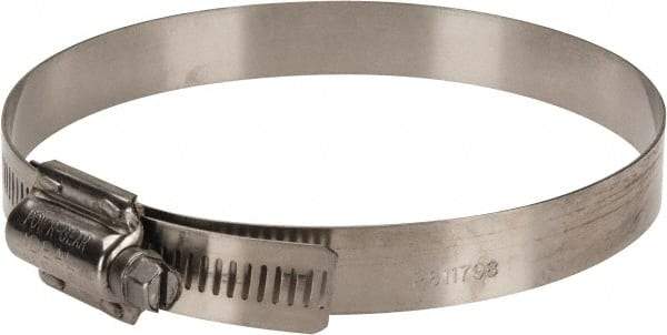 IDEAL TRIDON - SAE Size 512, 4-1/4 to 5-1/8" Diam, Stainless Steel High Torque Worm Drive Clamp - 5/8" Wide, Material Grade 304, Series 60 - Apex Tool & Supply
