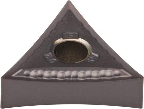 Kennametal - TNMG330.5 MS Grade KCU25 Carbide Turning Insert - AlTiN Finish, 60° Triangle, 3/8" Inscr Circle, 3/16" Thick, 0.008" Corner Radius - Apex Tool & Supply