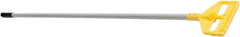 Rubbermaid - 60" Standard Aluminum Hinged Bar Mop Handle - 5" Wet Mop Head Band, Plastic Connector, Use with Wet Mops - Apex Tool & Supply
