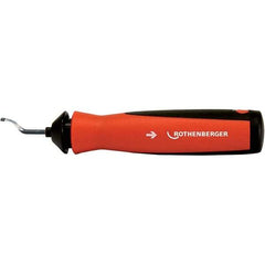 Rothenberger - Bi-Directional Hand Deburring Curved Tool - High Speed Steel Blade, 5" Blade Length, Hole Chamfering - Apex Tool & Supply