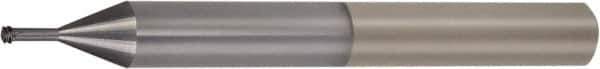 Vargus - M3x0.5 ISO, 0.094" Cutting Diam, 4 Flute, Solid Carbide Helical Flute Thread Mill - Internal Thread, 0.384" LOC, 3" OAL, 1/4" Shank Diam - Apex Tool & Supply