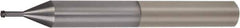Vargus - 10-24 UN, 0.141" Cutting Diam, 4 Flute, Solid Carbide Helical Flute Thread Mill - Internal Thread, 0.443" LOC, 3" OAL, 1/4" Shank Diam - Apex Tool & Supply