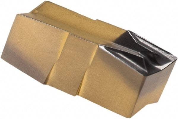 Iscar - 486030GIF Grade IC8250, 4.86mm Cutting Width Carbide Grooving Insert - 13mm Max Depth of Cut, Neutral, 0.3mm Corner Radius, TiCN/Al2O3/TiN Finish - Apex Tool & Supply