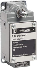 Square D - DPST, 2NO, 600 Volt Screw Terminal, Rotary Spring Return Actuator, General Purpose Limit Switch - 1, 2, 4, 12, 13 NEMA Rating, IP67 IPR Rating - Apex Tool & Supply