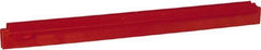 Vikan - 20" Rubber Blade Squeegee Refill - Double Edge, Red, Plastic Holder - Apex Tool & Supply
