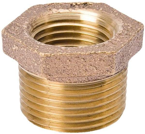 Value Collection - Class 125, 1 x 1/2" Internal Pipe, Red Brass Hex Bushing - MPT - Apex Tool & Supply