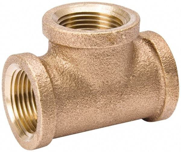 Value Collection - Class 125, 3/8" Internal Pipe, Red Brass Tee - MPT - Apex Tool & Supply