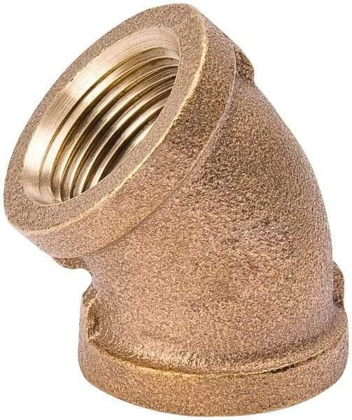 Value Collection - Class 125, 1/2" Internal Pipe, Red Brass 45° Elbow - MPT - Apex Tool & Supply