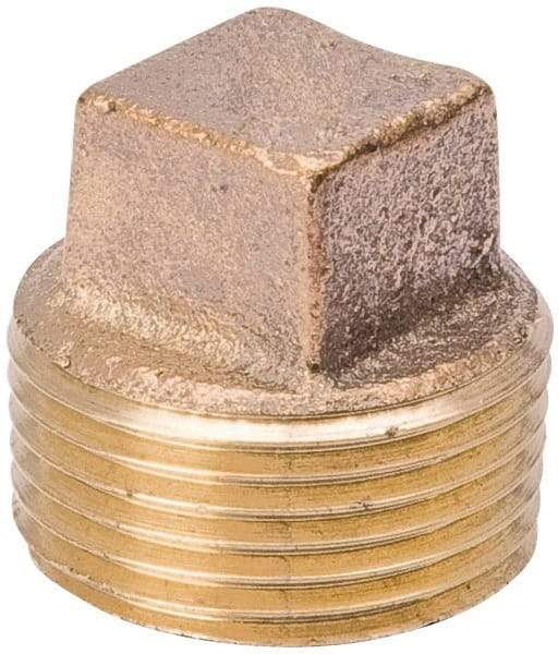 Value Collection - Class 125, 1" Internal Pipe, Red Brass Plug - MPT - Apex Tool & Supply