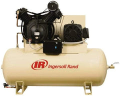 Ingersoll-Rand - 10 hp, 120 Gal Stationary Electric Horizontal Screw Air Compressor - Three Phase, 175 Max psi, 35 CFM, 230 Volt - Apex Tool & Supply