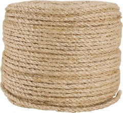 Value Collection - 500' Max Length Sisal Twisted Rope - 1/4" Diam, 48 Lb Capacity - Apex Tool & Supply