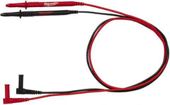 Milwaukee Tool - Black/Red Electrical Test Equipment Leads Set - Use with 2205-20, 2206-20, 2207-20, 2216-20, 2217-20, 2235-20, 2236-20, 2237-20, 2238-21 & 2239-21 Milwaukee Meters - Apex Tool & Supply