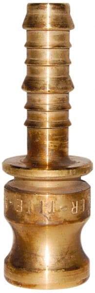 EVER-TITE Coupling Products - 1" Brass Cam & Groove Suction & Discharge Hose Male Adapter Hose Shank - Part E, 350 Max psi - Apex Tool & Supply