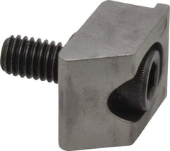 Mitee-Bite - 3/8-16 Screw Thread, 1" Wide x 1/4" High, Serrated Steel Machinable Style Screw Mount Toe Clamp - 6,000 Lb Holding Force, 30 Lb Ft Torque, 0.71" Long Extension, 0.05" Throw, 4 Clamps in Package - Apex Tool & Supply